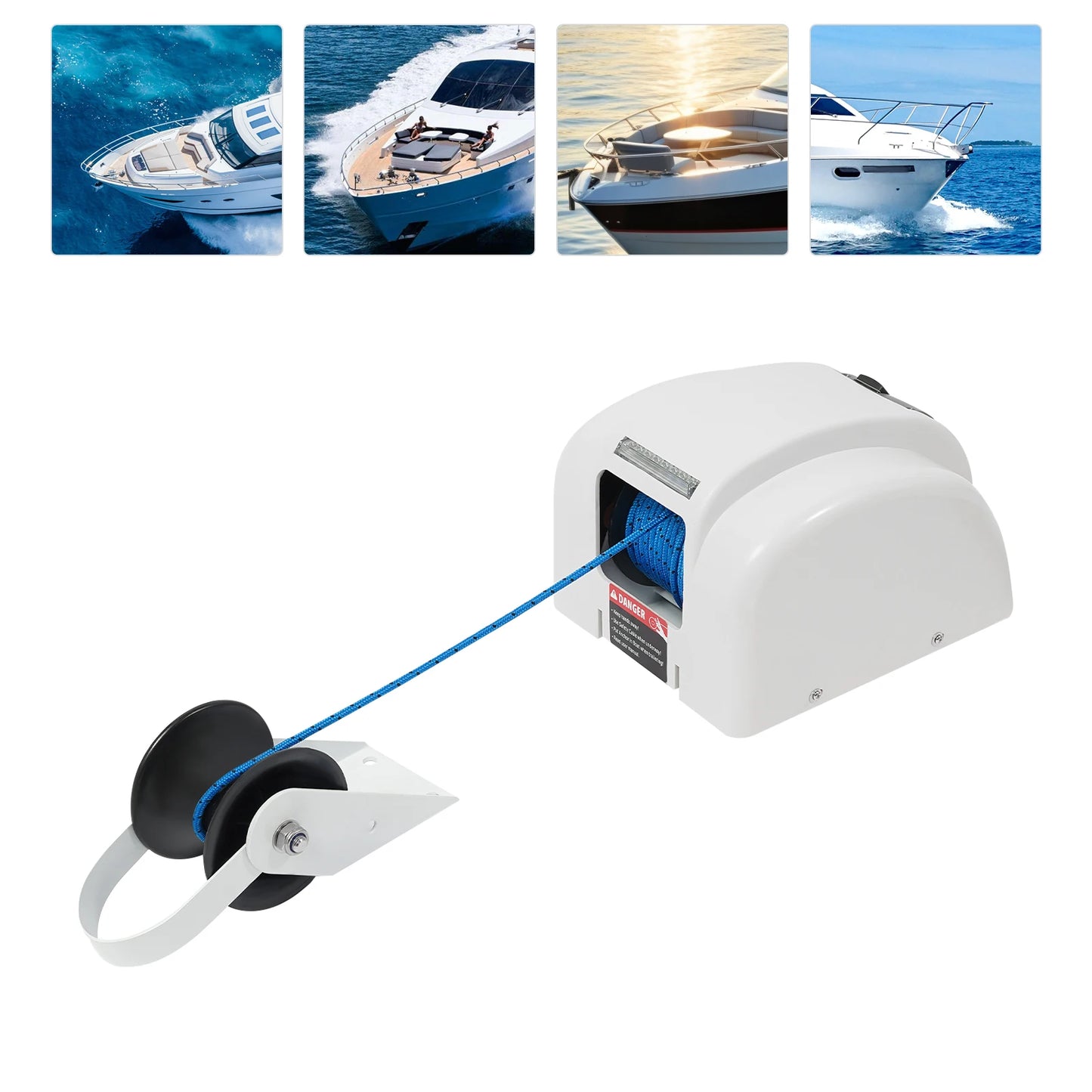 12V Boat Electric Anchor Winch 45 Lbs With Remote For Boats