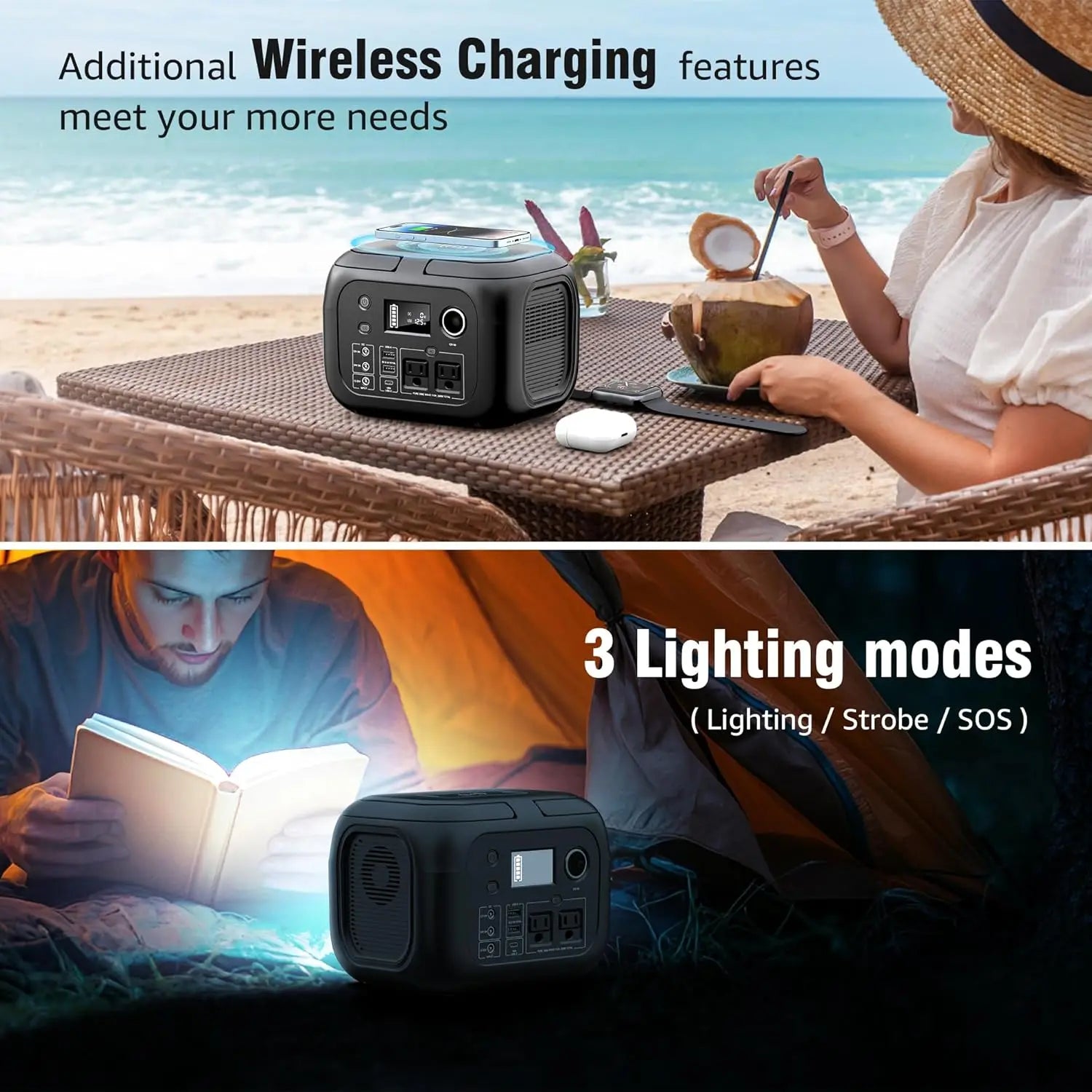 300W 260Wh Portable Power Station with Solar Panels 40W Solar Generator for Outdoor Travel Camping RV - Ultimate Objects
