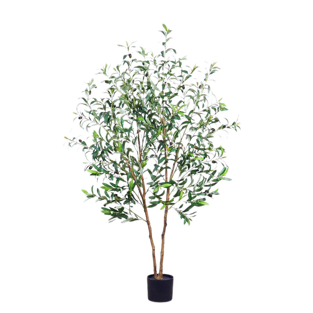 Tall Artificial Olive Tree With Adjustable Branches Potted