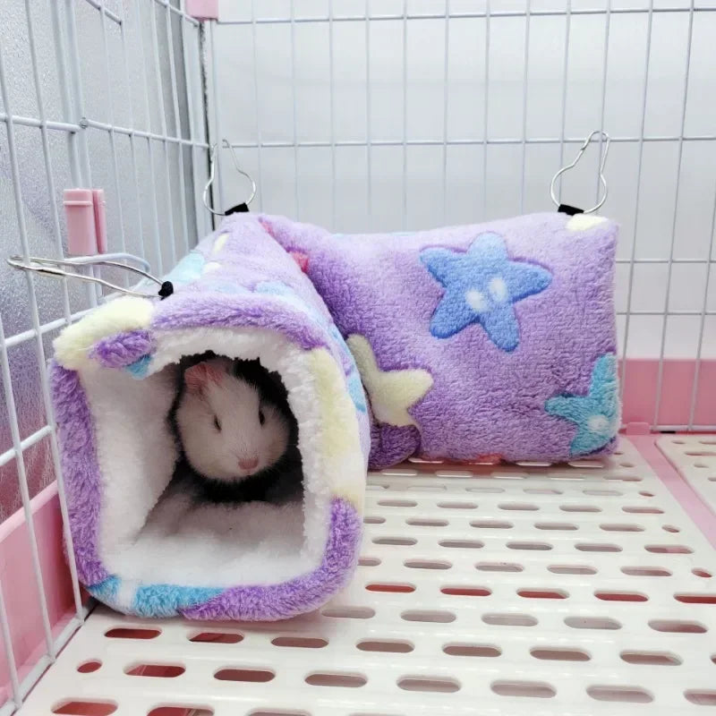 Ultra Soft Plush Pet Channel Nest For Hamster Guinea Pig