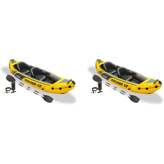 Intex Explorer K2 Inflatable Kayak With Paddles And Pump