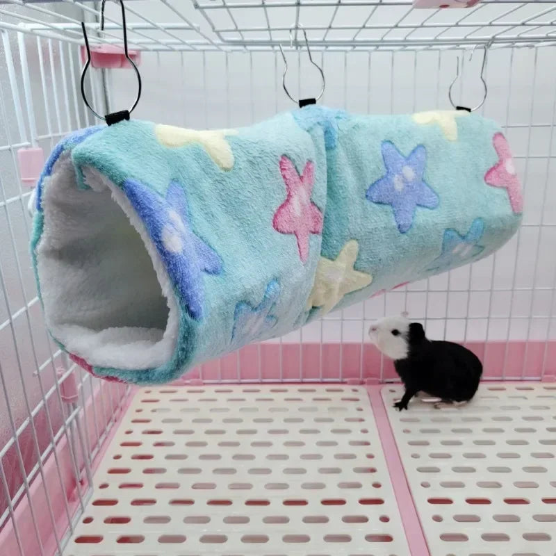 Ultra Soft Plush Pet Channel Nest For Hamster Guinea Pig
