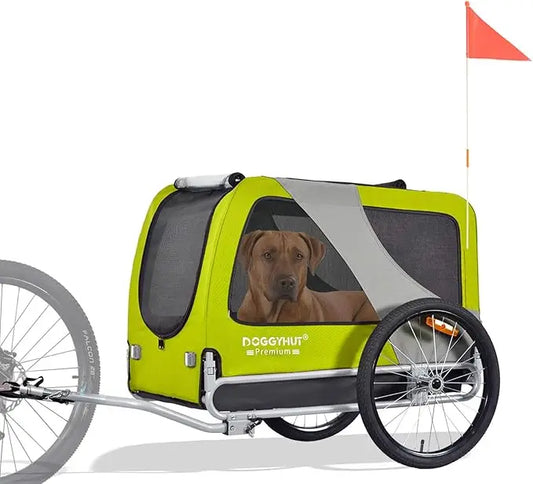 DoggyHut Premium XL Pet Bike Trailer For Large Or Small Dogs