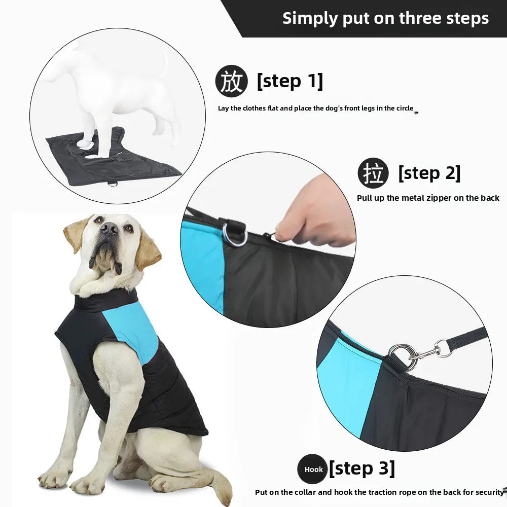 Dog Coats And Jackets Warm Thickened Windproof Vest