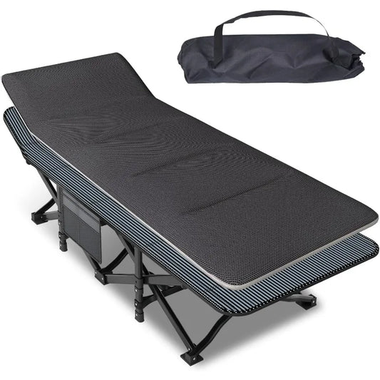 Camping Cot for Adults, Portable Folding Bed with Cushion - Ultimate Objects