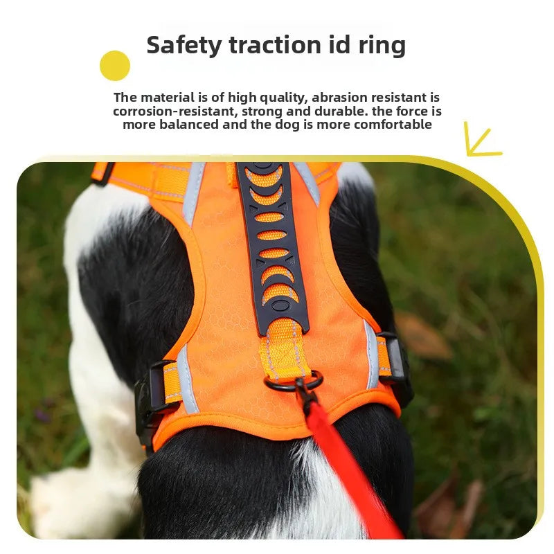 Explosion Proof Dog Chest Harness Leash Anti Breakaway