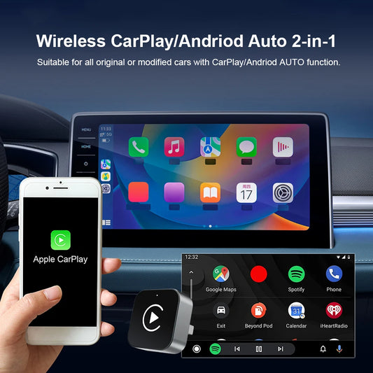 Wireless CarPlay Android Auto Adapter for Factory Wired Cars