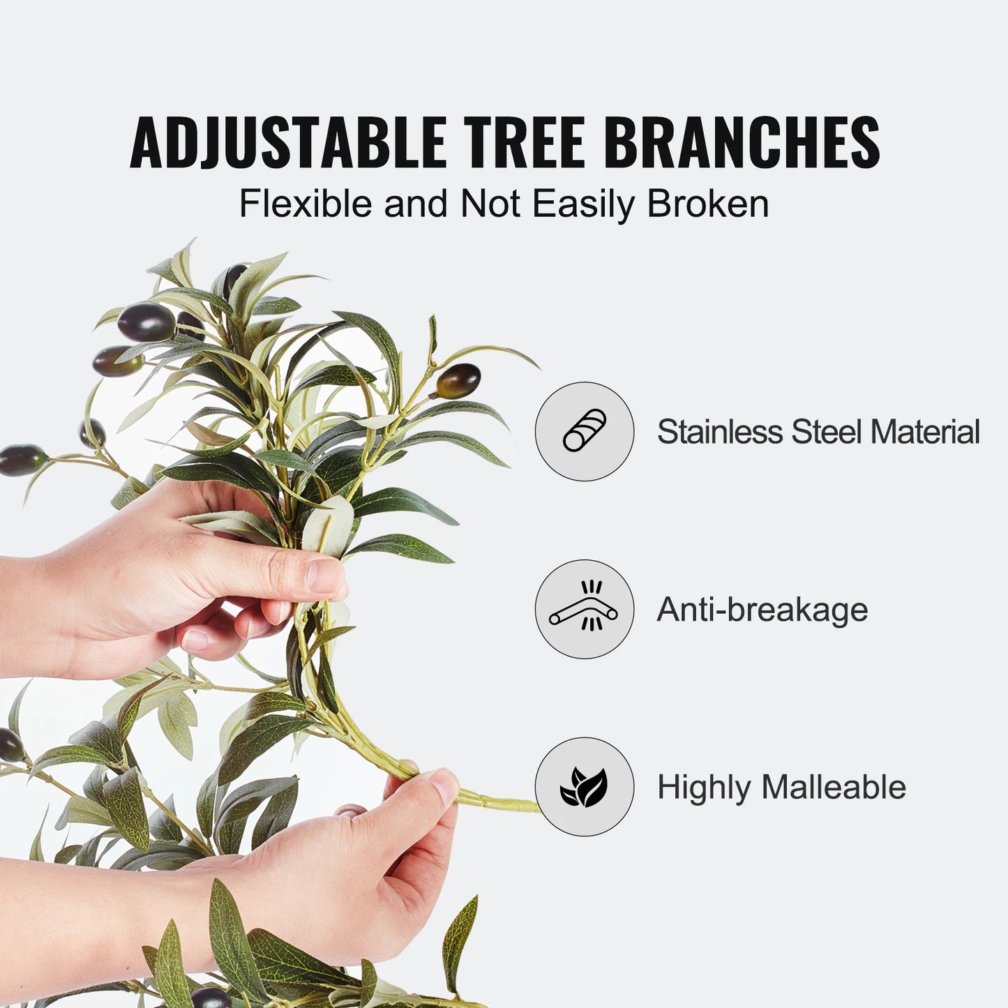 SucceBuy Artificial Olive Tree Tall Faux Plant Easy Care