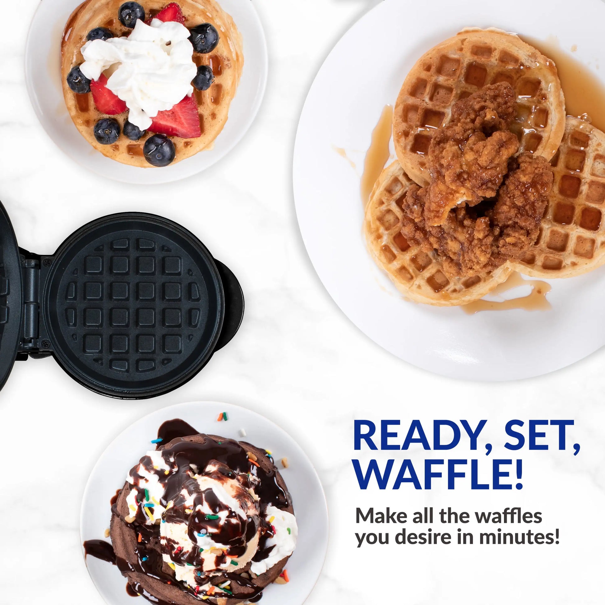 Waffle Maker, Teal for Dorms, RVs, Apartments and Offices - Ultimate Objects