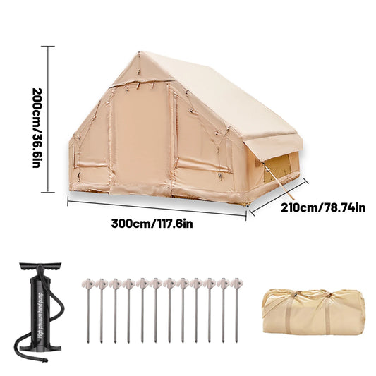 Inflatable Self Supporting Camping Tent 5 to 8 Person Quick Automatic Open Waterproof Windproof Portable Outdoor Hiking Shelter