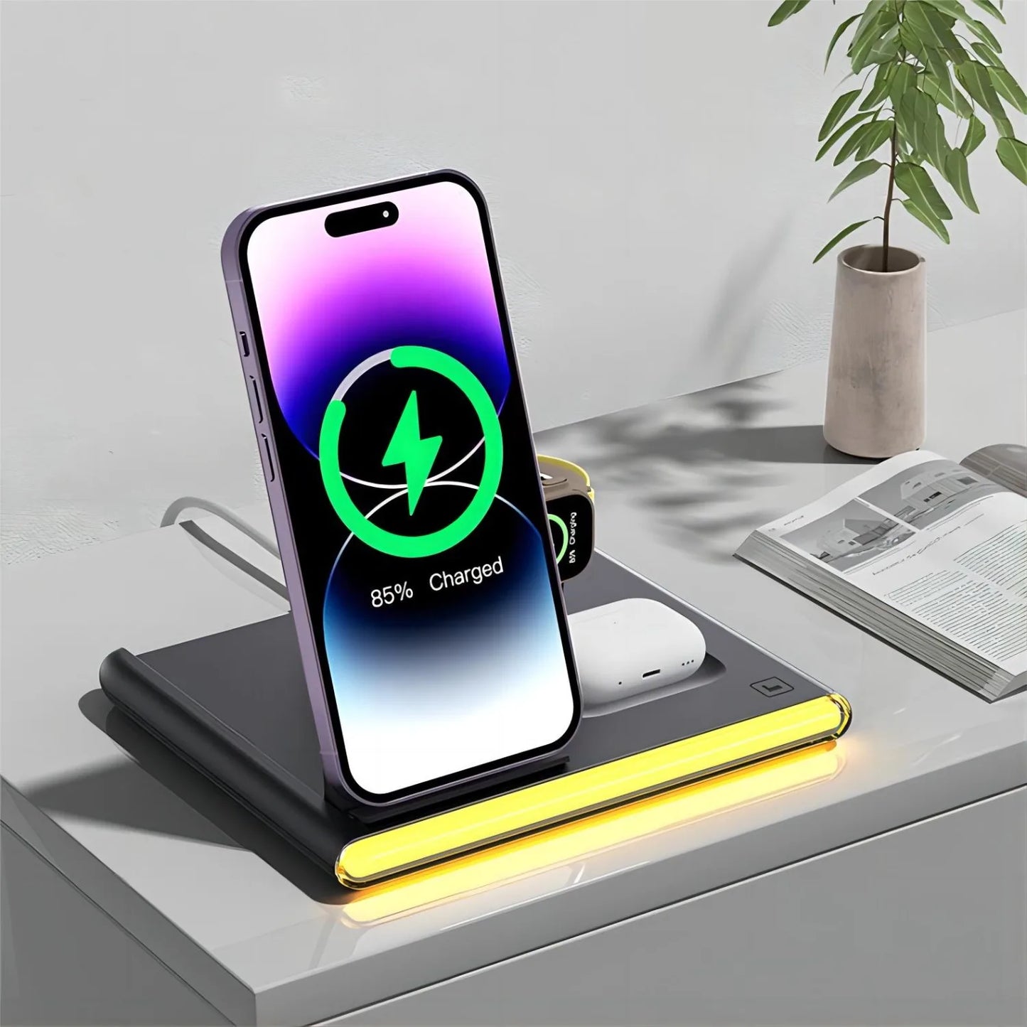 4 In 1 Fast Charging Wireless Charger Station 30W PD