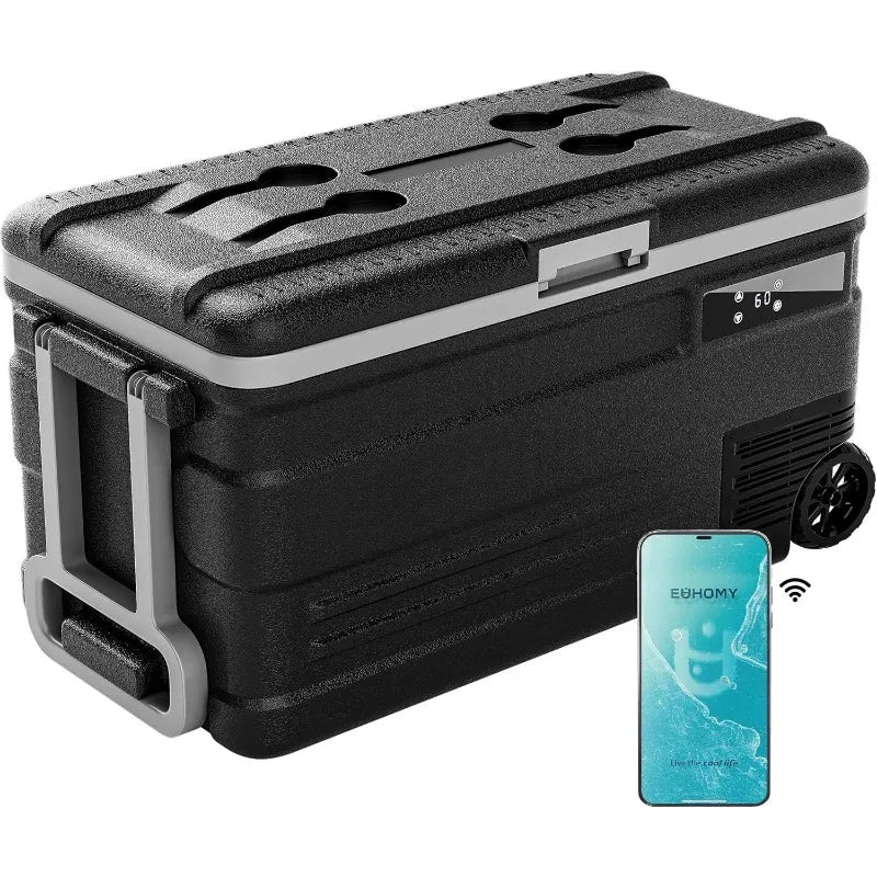 12V Car Refrigerator 80QT 75L App Control Electric Cooler