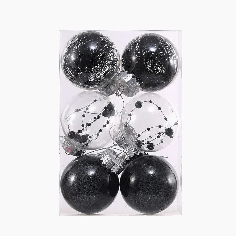 Anti Drop Bouncy Christmas Ball 6cm 8cm Hanging Set