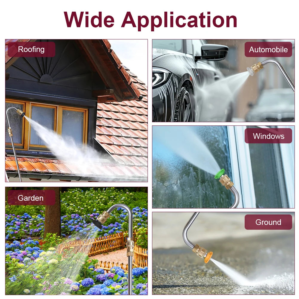 10Pcs Pressure Washer Extension Wand Set 6 Nozzles 4000 PSI