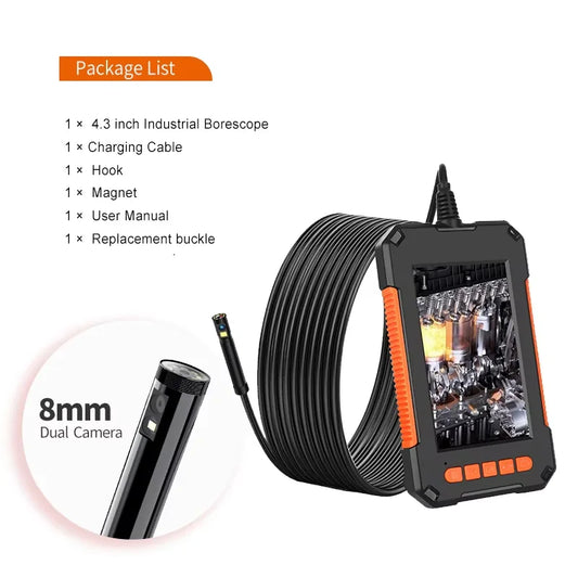 4.3 Inch IPS Endoscope Camera 1080P IP67 Borescope Kit