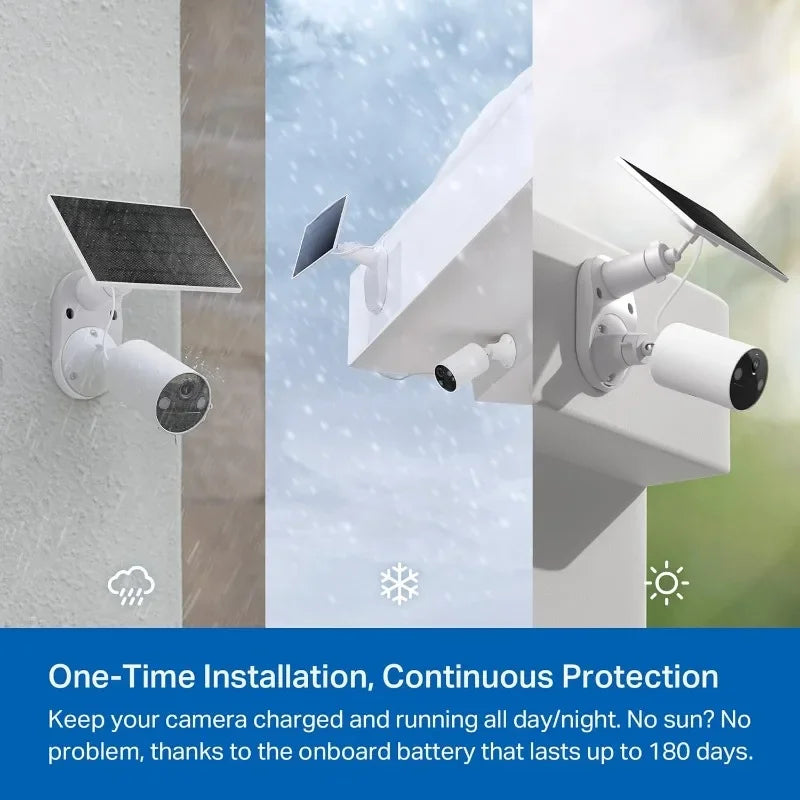 C402 Outdoor Battery Camera Kit With Solar Panel Base 1080P