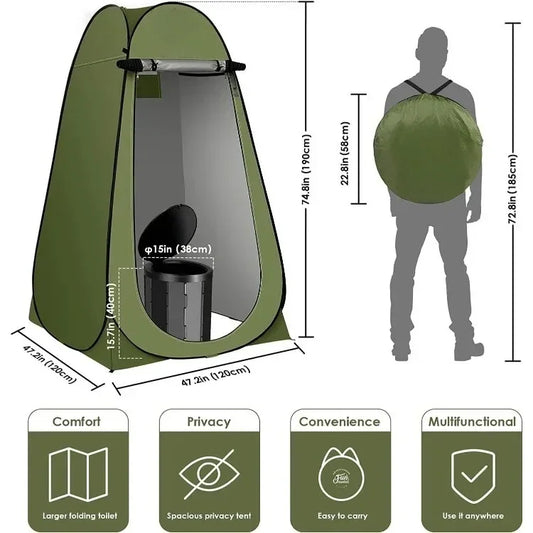 Portable Toilet Kit For Adults Pop Up Tent X Large