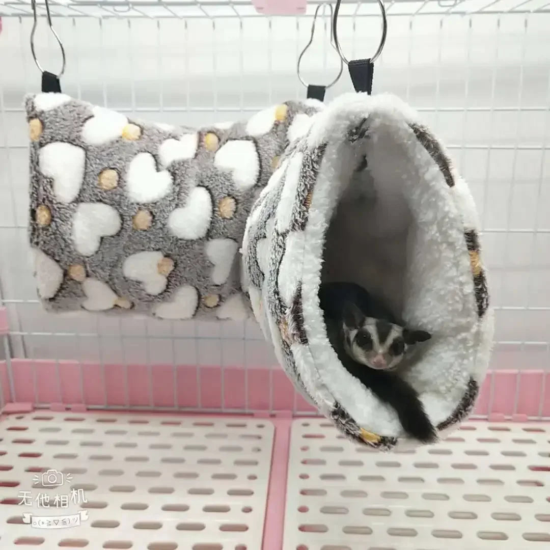 Ultra Soft Plush Pet Channel Nest For Hamster Guinea Pig