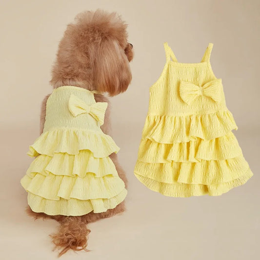 Summer Dog Dress Candy Layer Puffy Cake Small Dogs Princess