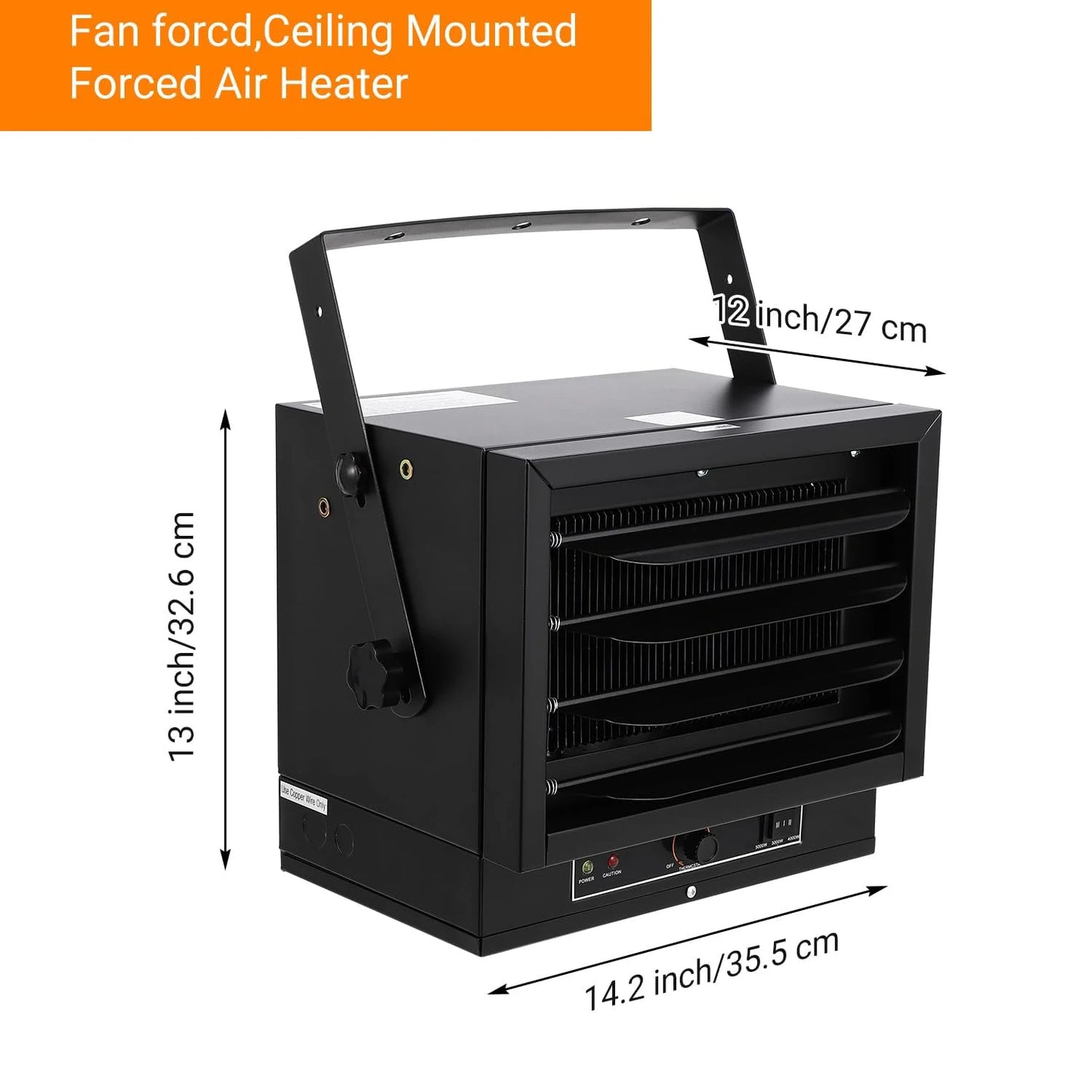 Electric Garage Heater 5000 to 7500W 240V Ceiling Mount