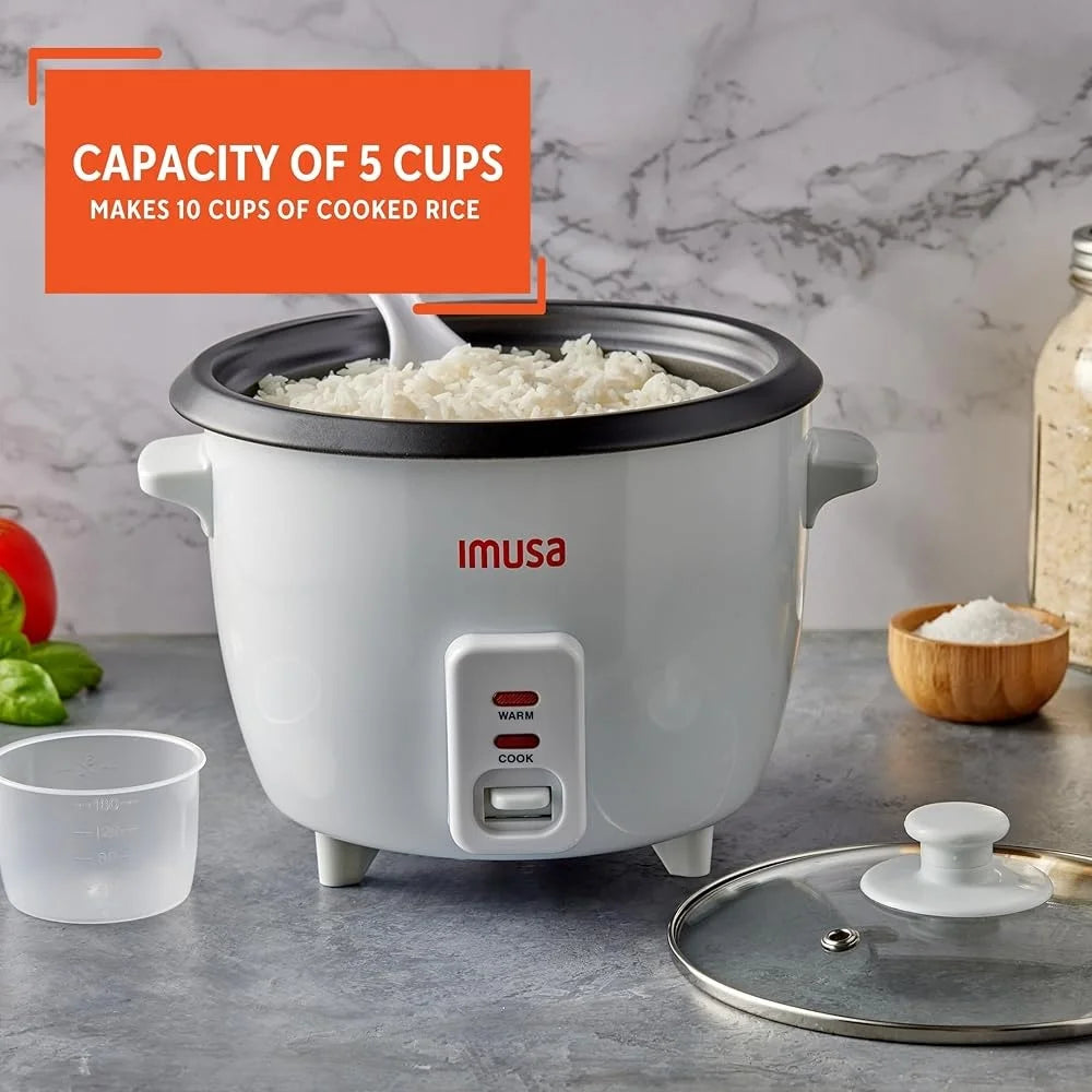 Electric Rice Cooker 5 Cup Uncooked 10 Cup Cooked Nonstick