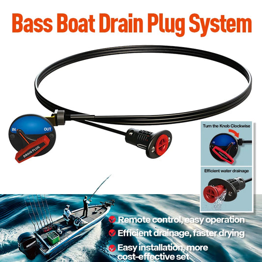 Bass Boat Drain Plug System Remote Drain Plug 1 Inch