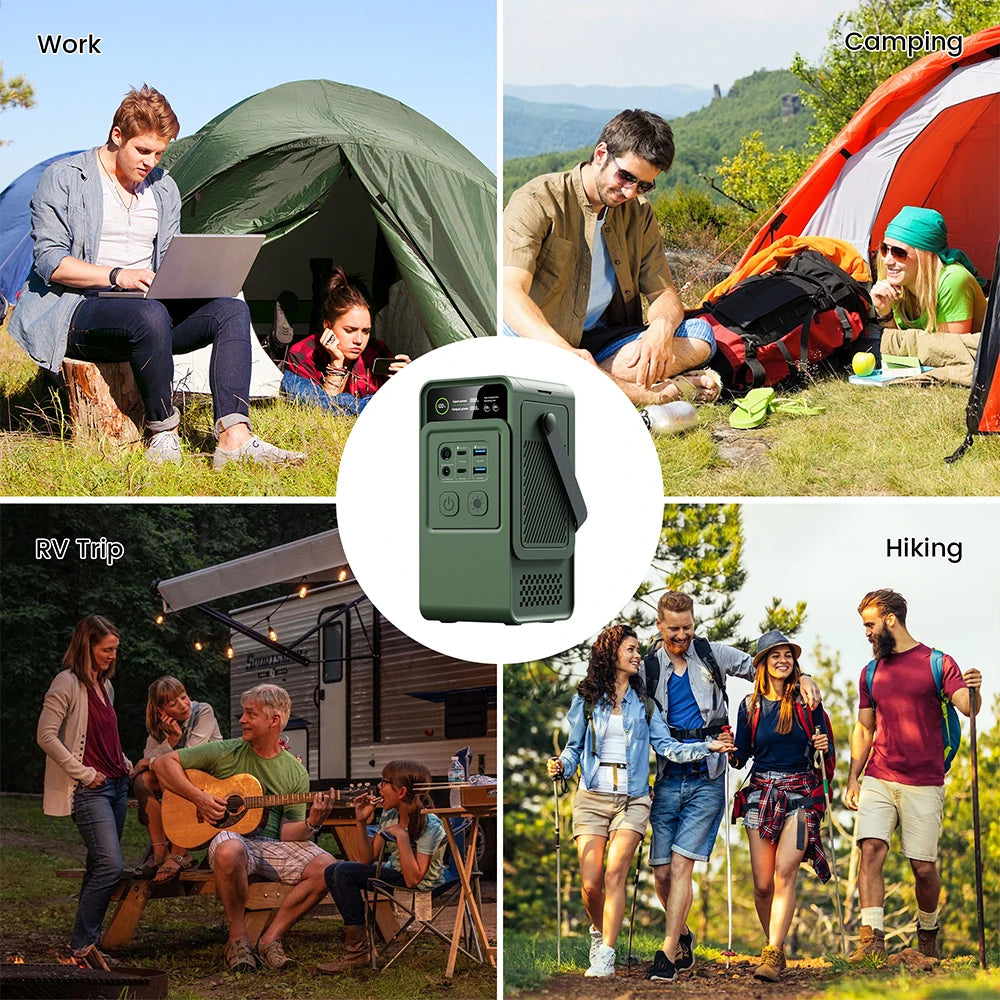 Ctolity AP200L 200W Power Bank 192Wh Lifepo4 Battery 60000mAh Solar Generator Portable Power Station for Camping with LED Light
