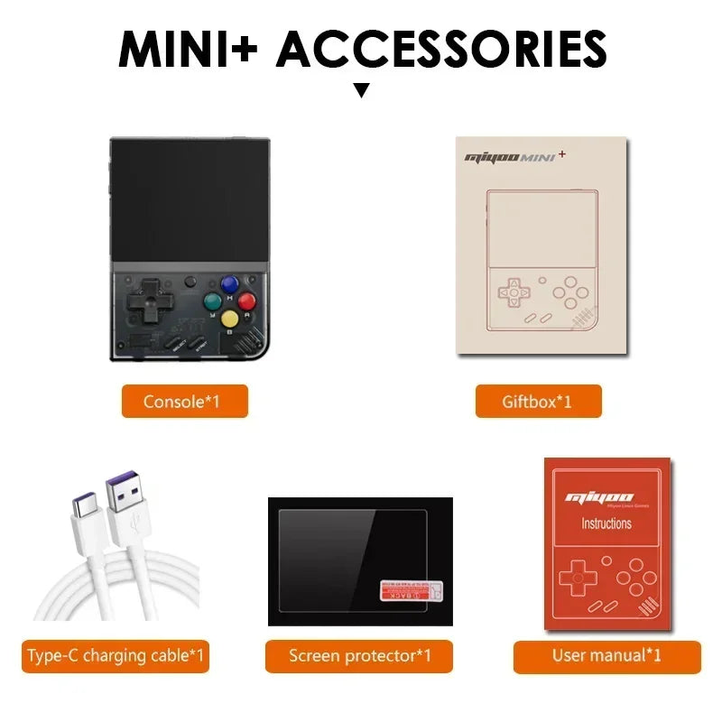 Miyoo Mini Plus Portable Retro Handheld Game Console V2 Mini IPS Screen Classic Video Game Console Linux System Children's Gift