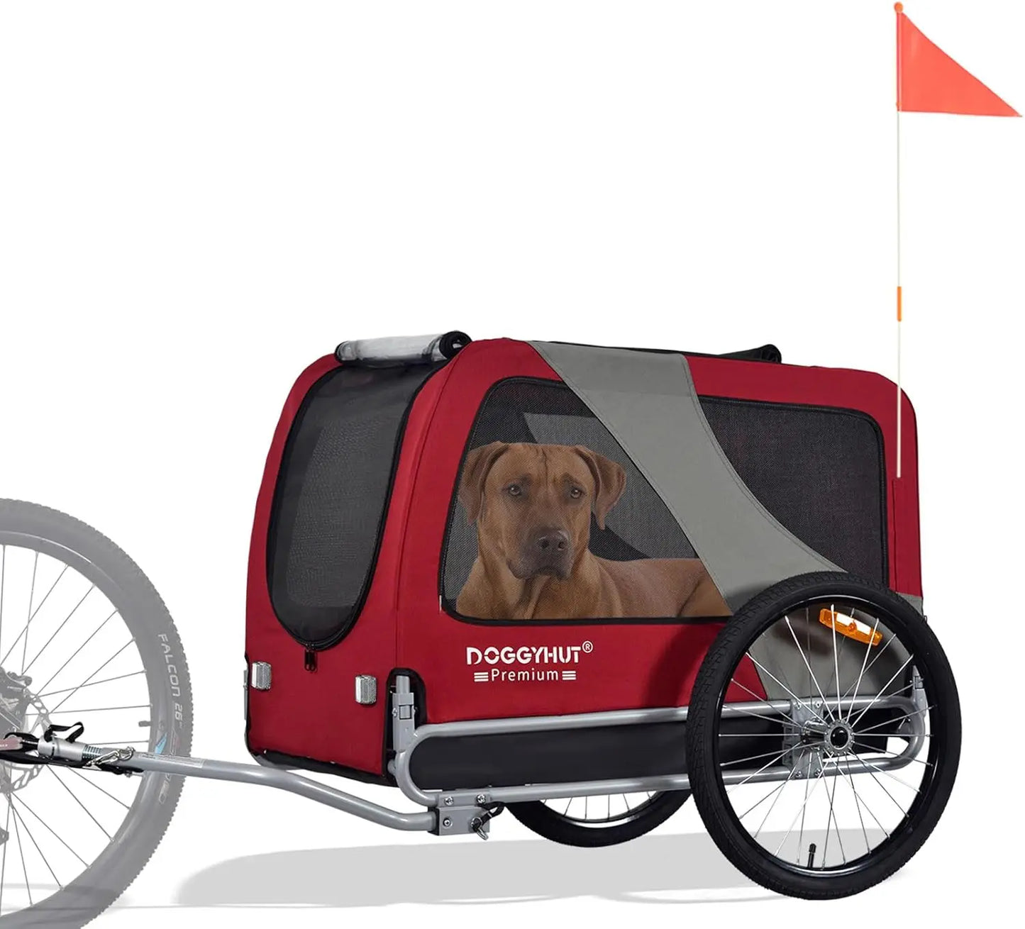 DoggyHut Premium XL Pet Bike Trailer For Large Or Small Dogs