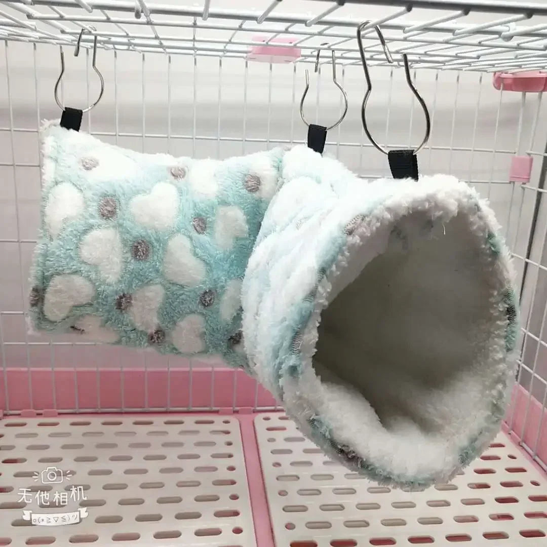 Ultra Soft Plush Pet Channel Nest For Hamster Guinea Pig
