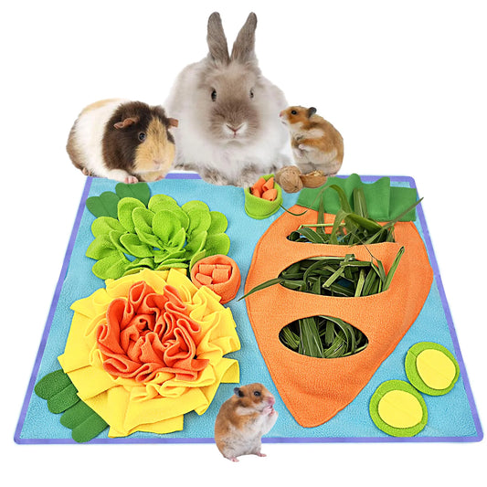 Small Pet Snuffle Mat Slow Feeder For Dogs Rabbits Hamsters