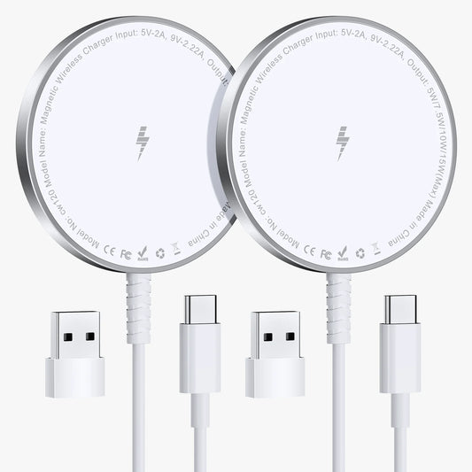 2 Pack Magnetic Wireless Charger 15W For iPhone 15 14 13 12