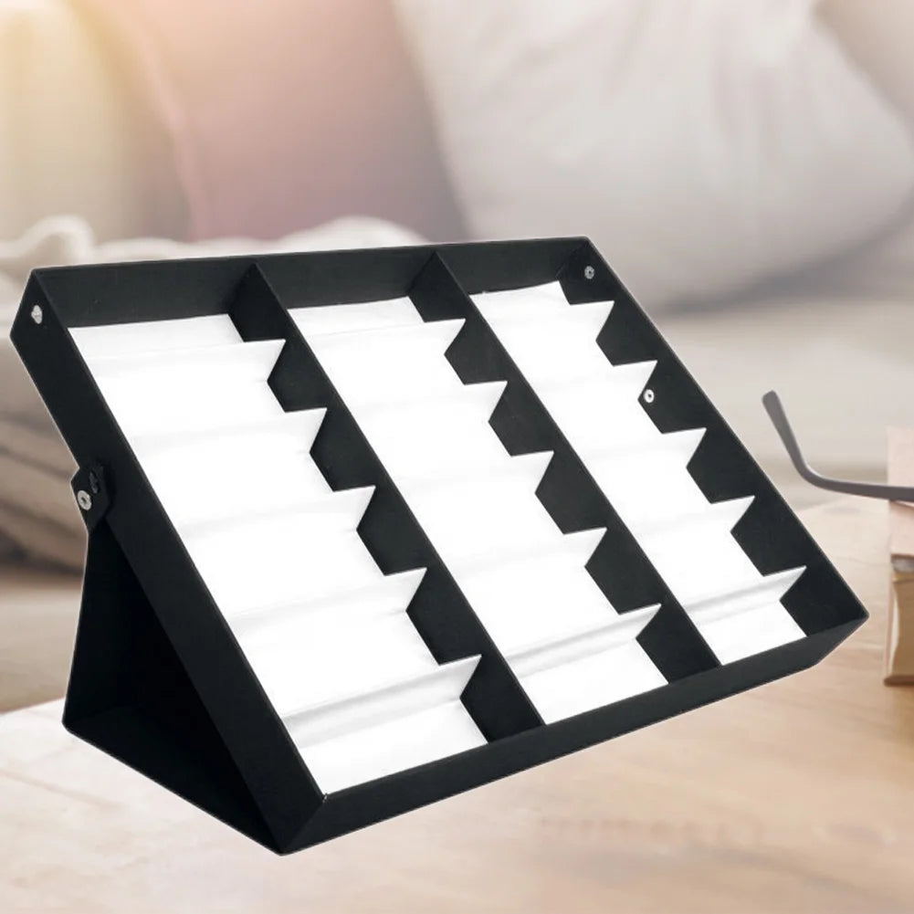 Portable Eyeglasses Organizer 18 Slot Sunglasses Case Travel