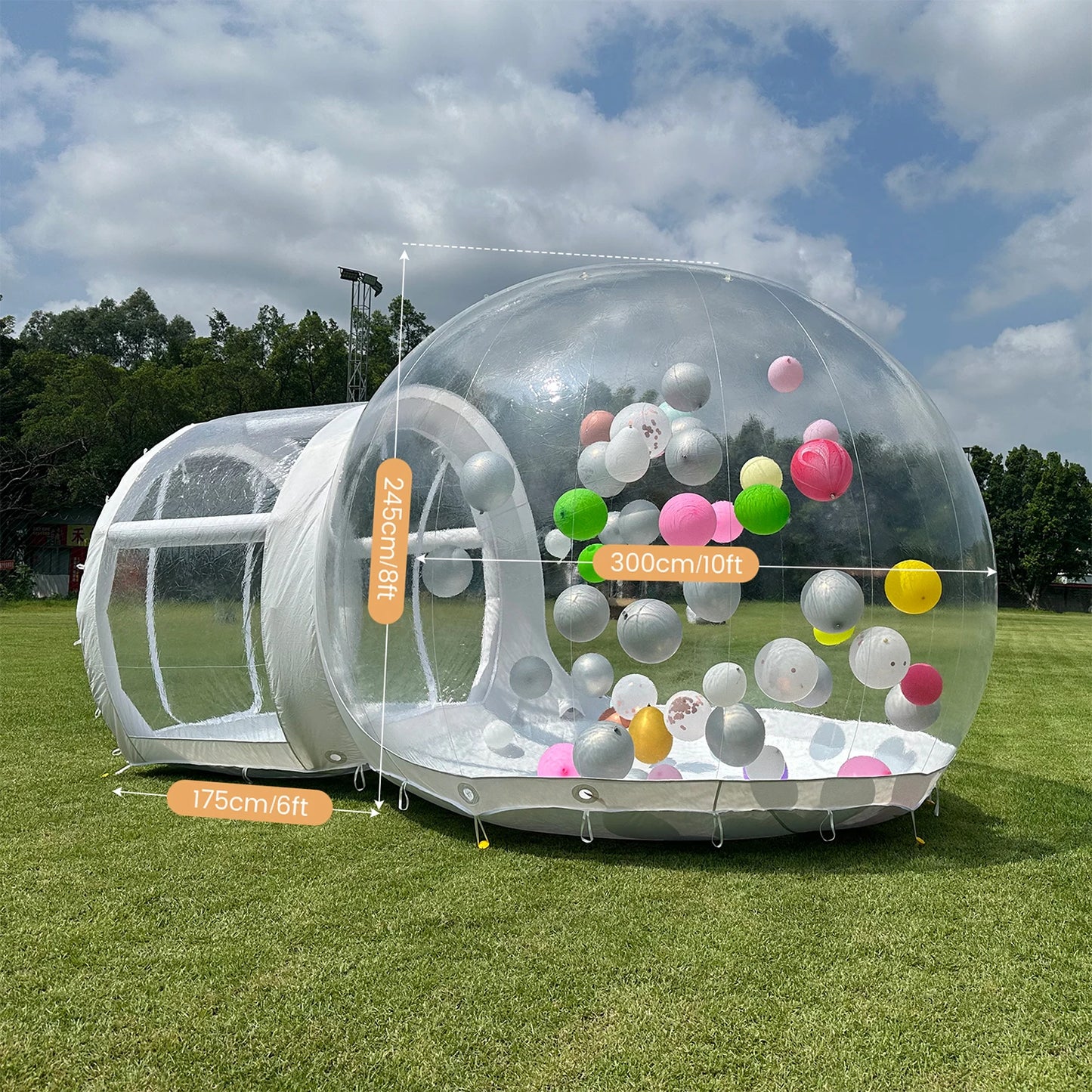 Inflatable Bubble House 3M 10 Feet PVC With 750W Blower