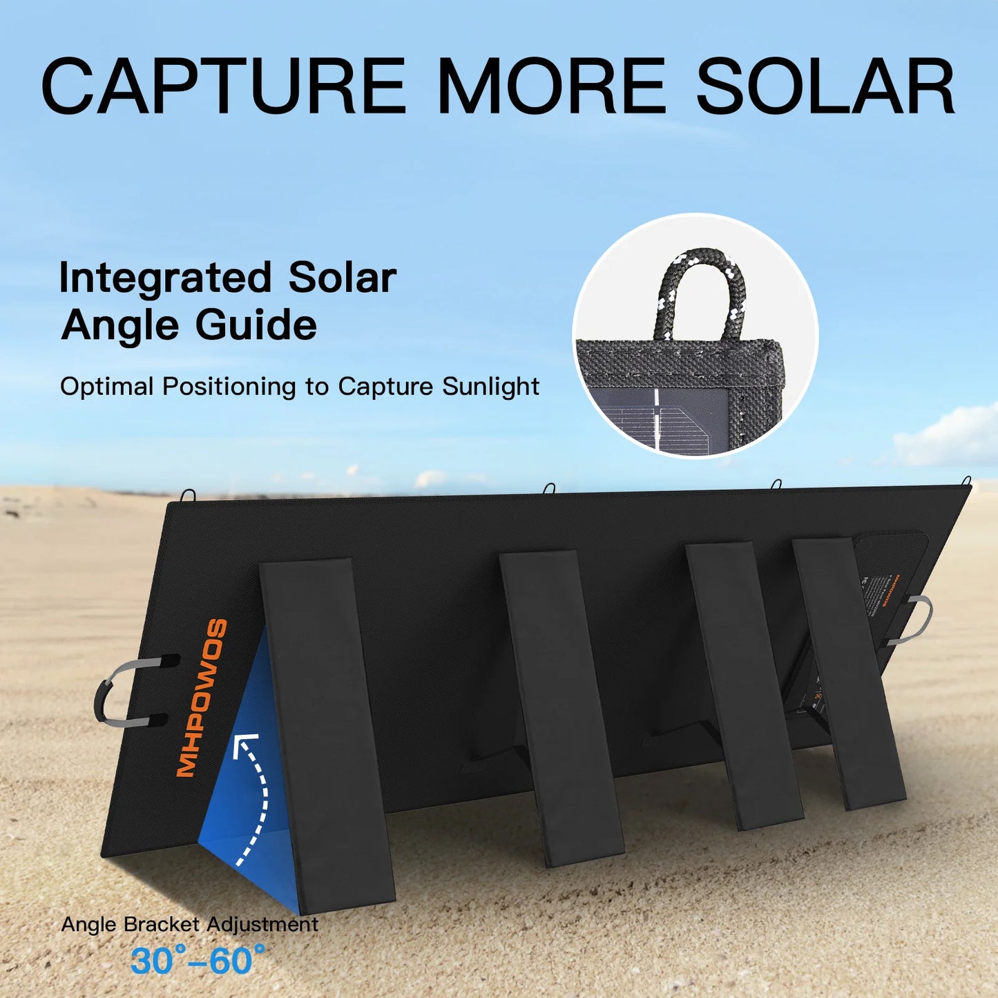 MHPOWOS Portable Solar Panel 31V Solar Charger 400W Outdoor Emergency Backup Power Supply for RV Camping