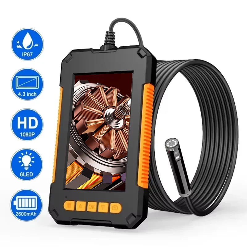 4.3 Inch IPS Endoscope Camera 1080P IP67 Borescope Kit