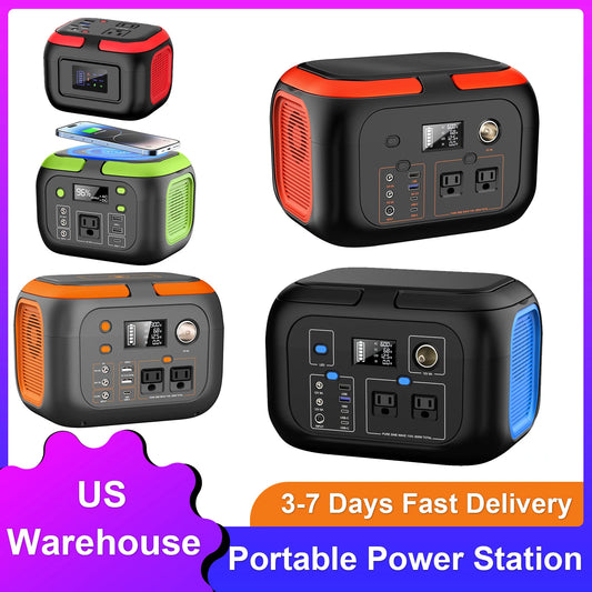 600W 300W 200W 120W Portable Power Station 110V AC Outlets Solar Generator Energy Storage Power Bank for Camping Travel RV Home