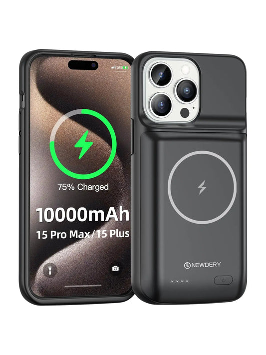 NEWDERY 10000mAh Portable Battery Case For iPhone 15 Pro Max