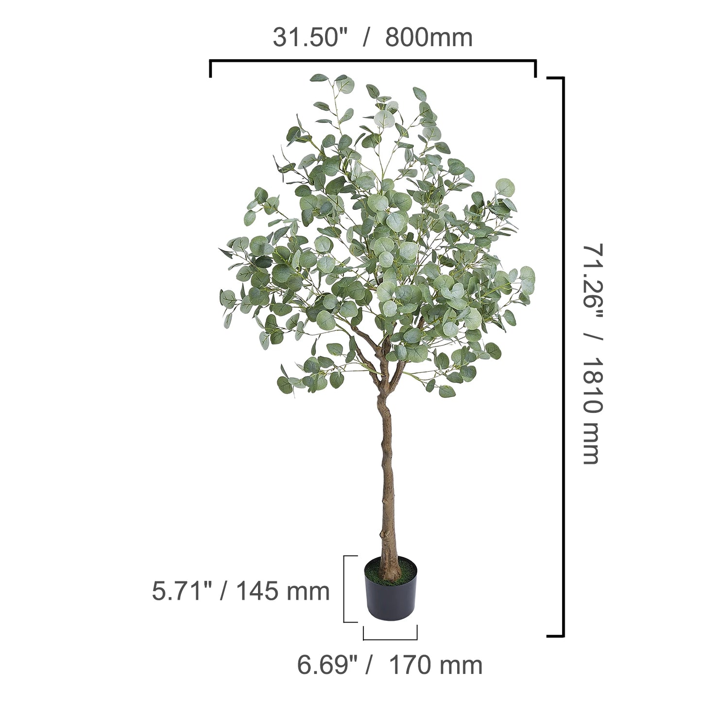 SucceBuy Artificial Olive Tree Tall Faux Plant Easy Care