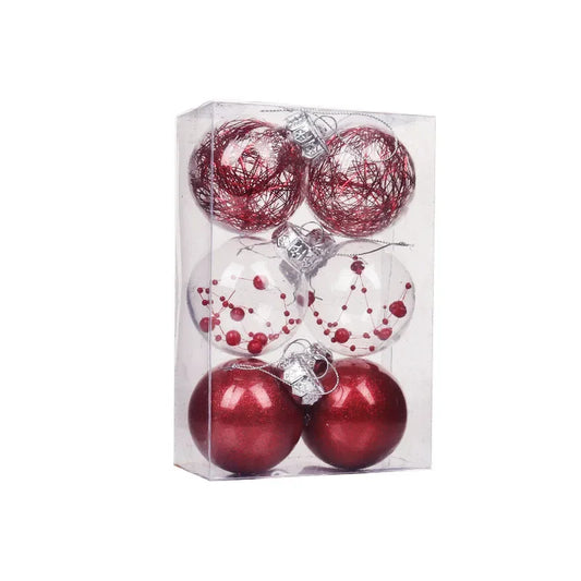 Anti Drop Bouncy Christmas Pet Ball 6cm 8cm Hanging Set