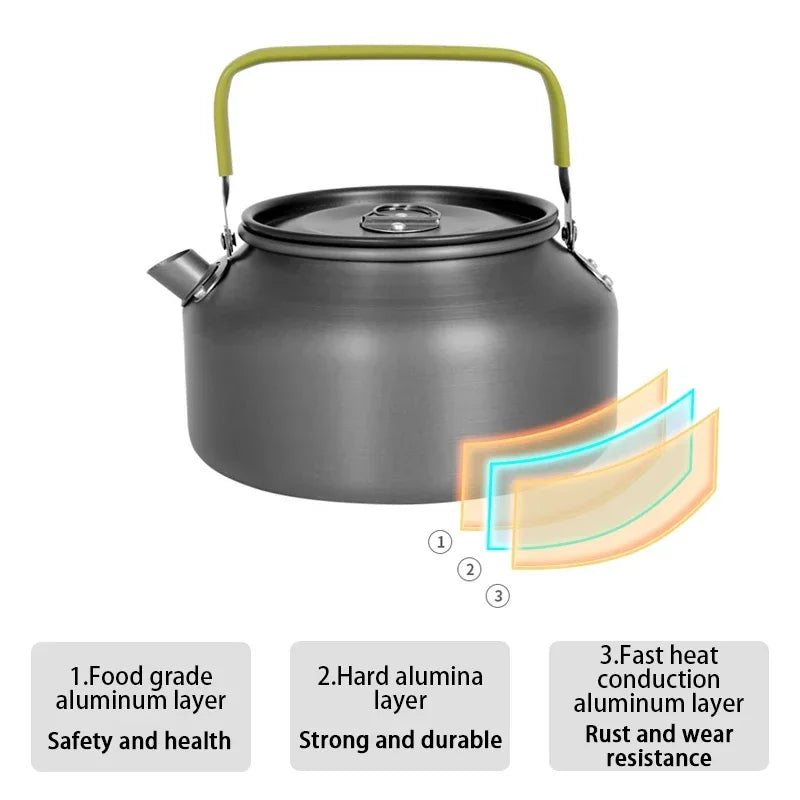 Water Kettle Portable Ultralight Titanium Aluminum Camping - Ultimate Objects