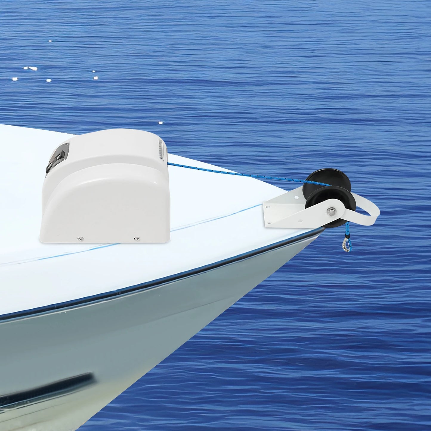 12V Boat Electric Anchor Winch 45 Lbs With Remote For Boats