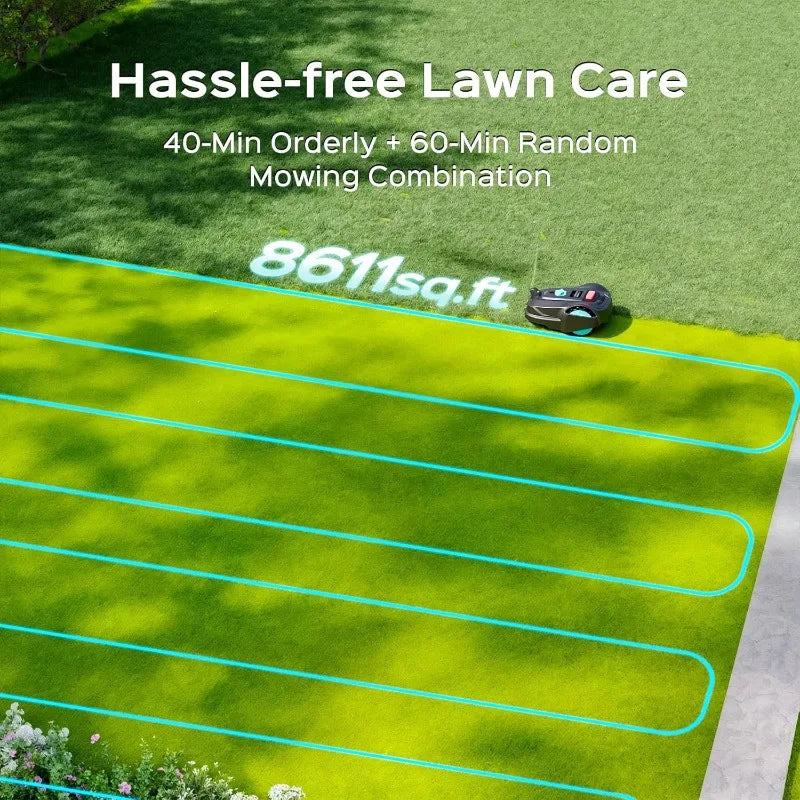M800Plus Cordless Robotic Lawn Mower GPS And 3D Navigation