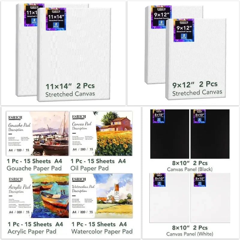 Deluxe 166 Pcs Artist Painting Set 96 Paints All Mediums