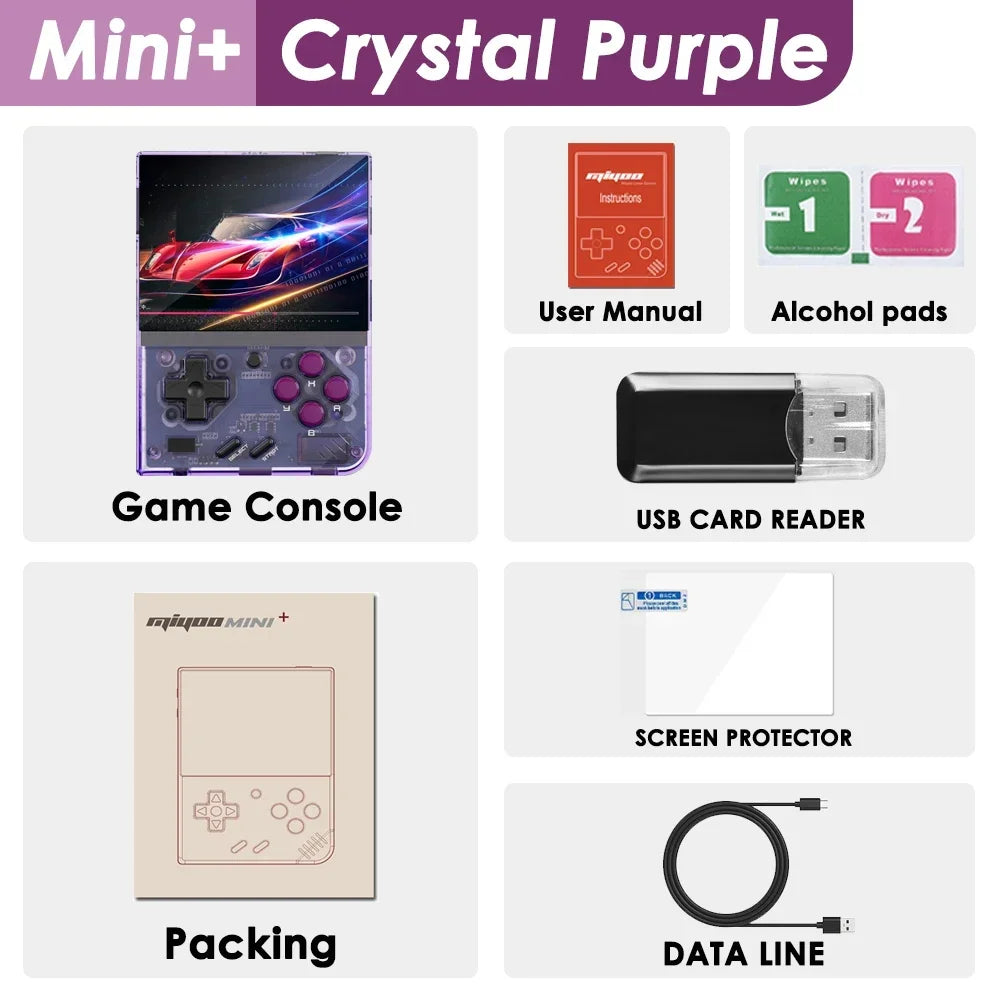 Miyoo Mini Plus Portable Retro Handheld Game Console V2 Mini IPS Screen Classic Video Game Console Linux System Children's Gift