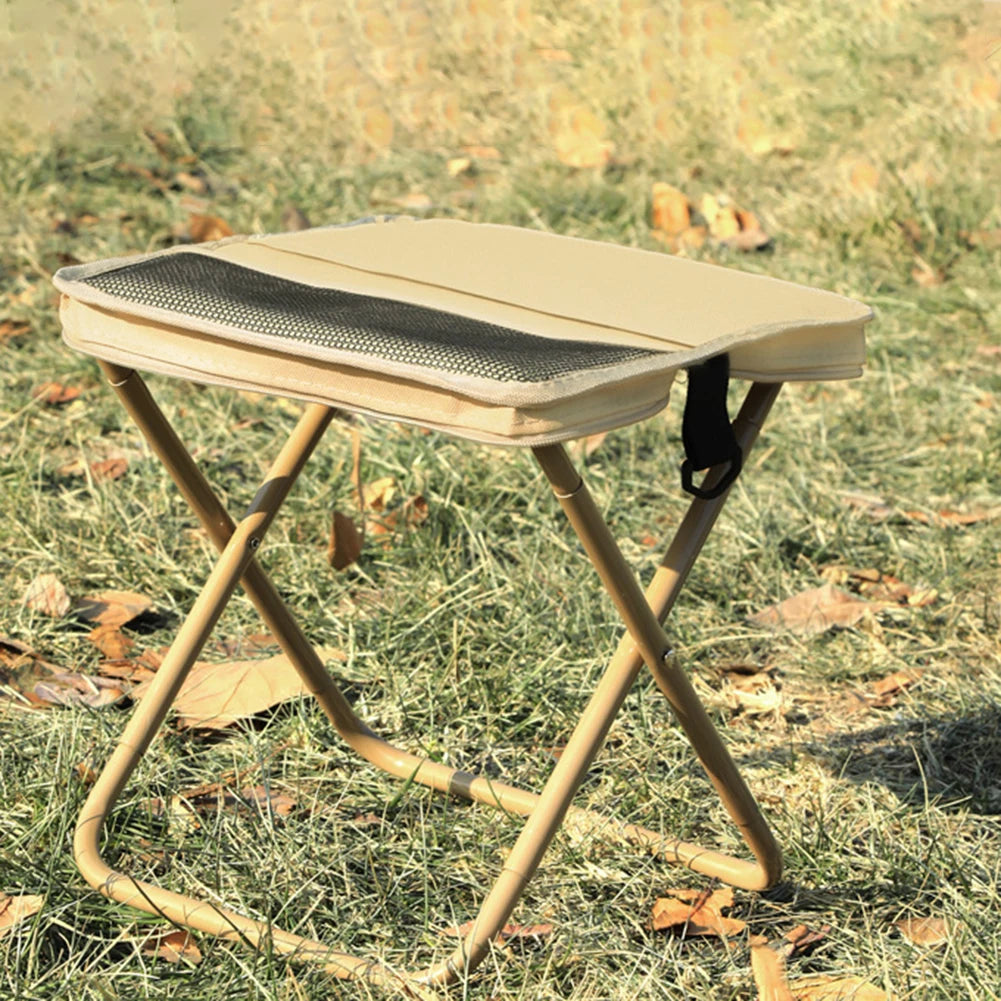 Outdoor Lightweight Folding Stool With Mesh Bag And Zipper