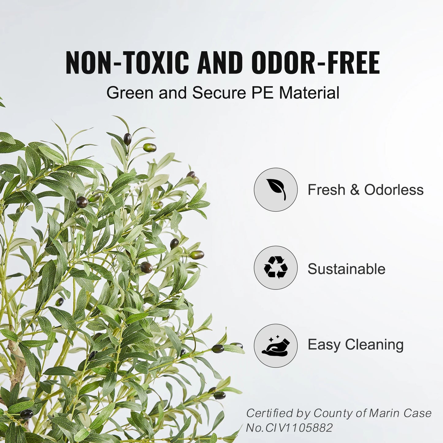 SucceBuy Artificial Olive Tree Tall Faux Plant Easy Care