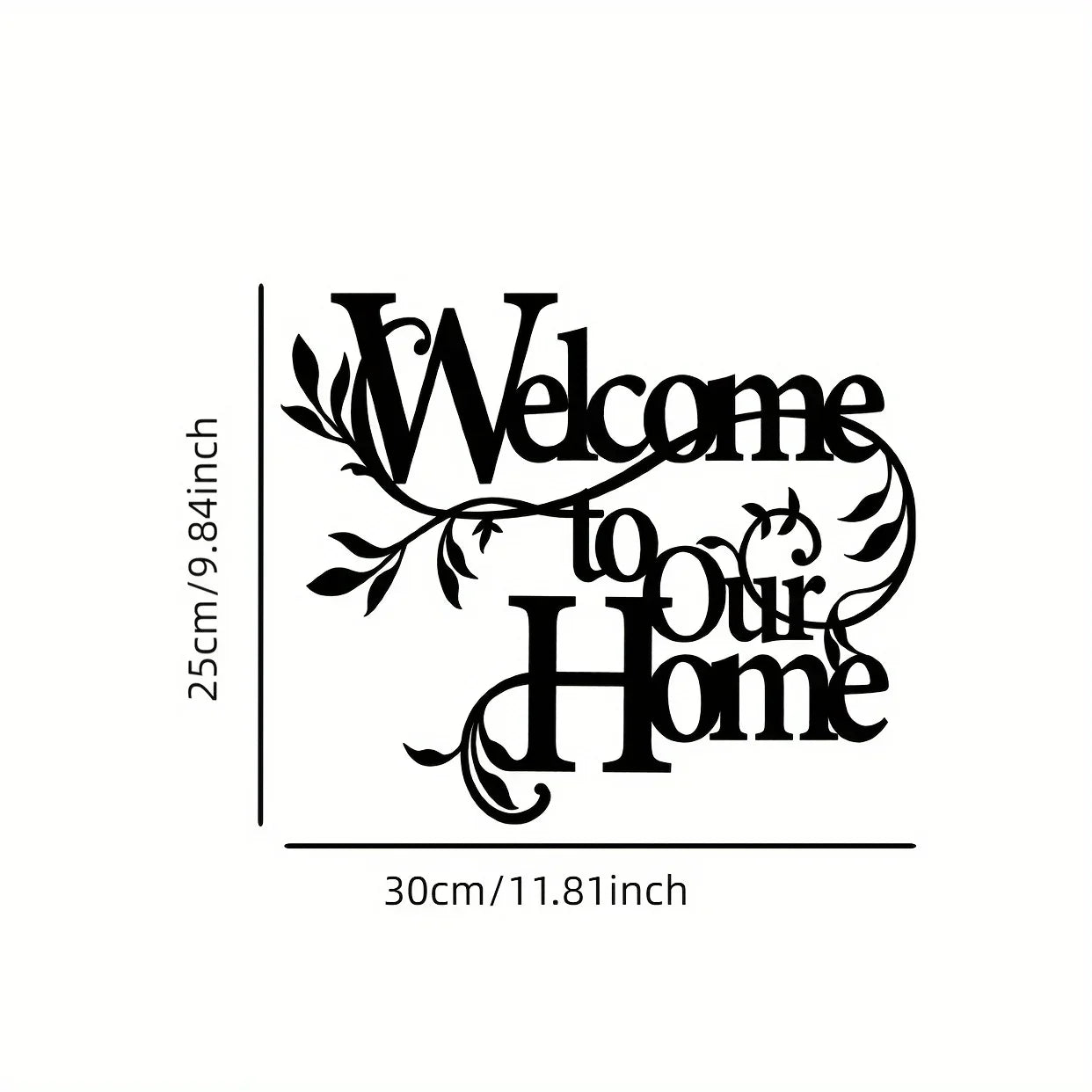Welcome Home Sign Iron Metal Wall Decor Pendant Wall Art