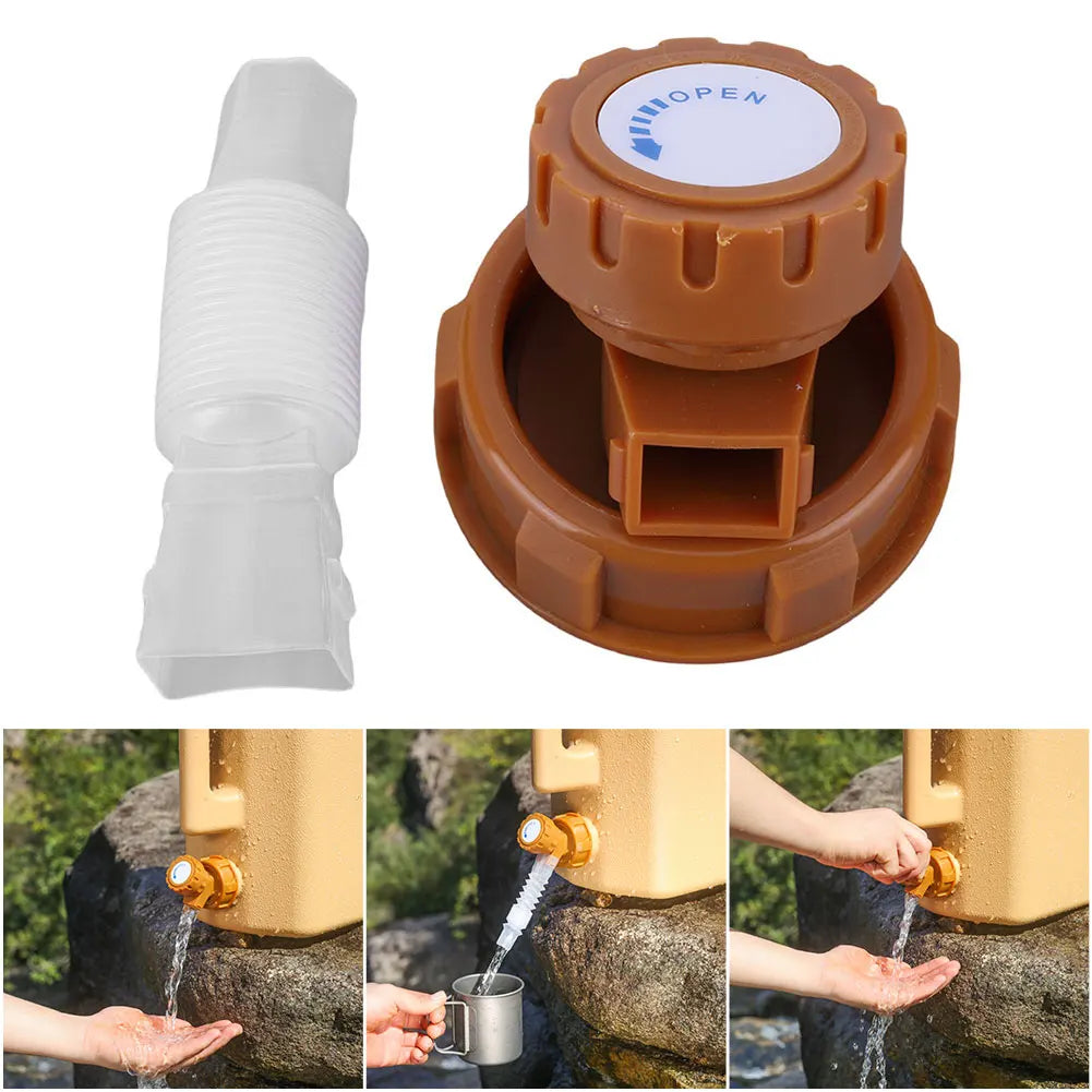 Outdoor Water Faucet With Extension Tube Portable Container