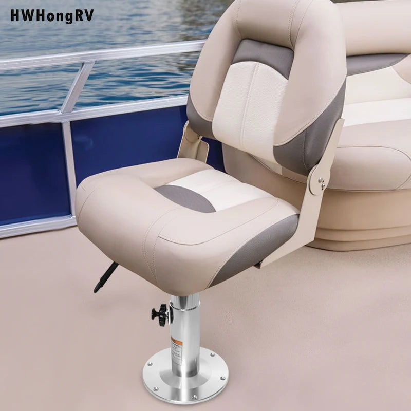 Aluminum Adjustable Locking Boat Seat Pedestal With Slide